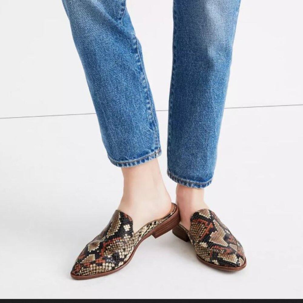 Madewell Snakeskin Mule - 6.5